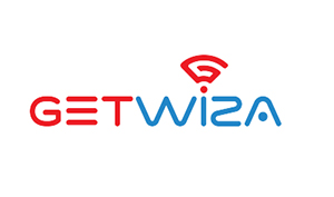 a red and blue logo