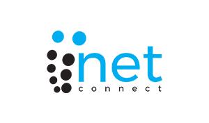 a blue and black logo