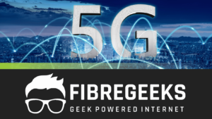 a logo with a city in the background